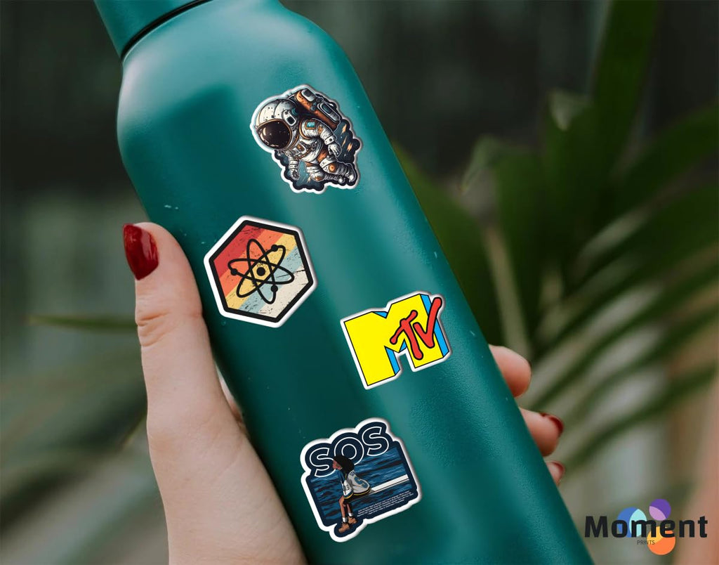 30Pcs Aesthetic Vinyl Stickers - Waterproof for Water Bottles, Laptops, Phones, Scrapbook, Guitars, Journals, and More - Reusable & Self-Adhesive, 210 mm