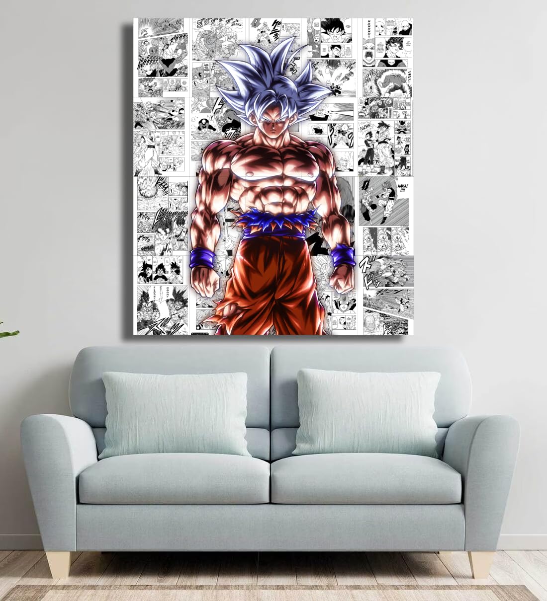 Goku Manga Collage Poster Set - Set of 20, 210 mm x 297 mm, W/Self-Adhesive, Premium-Quality Posters, 300 GSM Paper, Posters For Anime Fans (Goku Manga 1) - Glue Dots Included, Cardstock