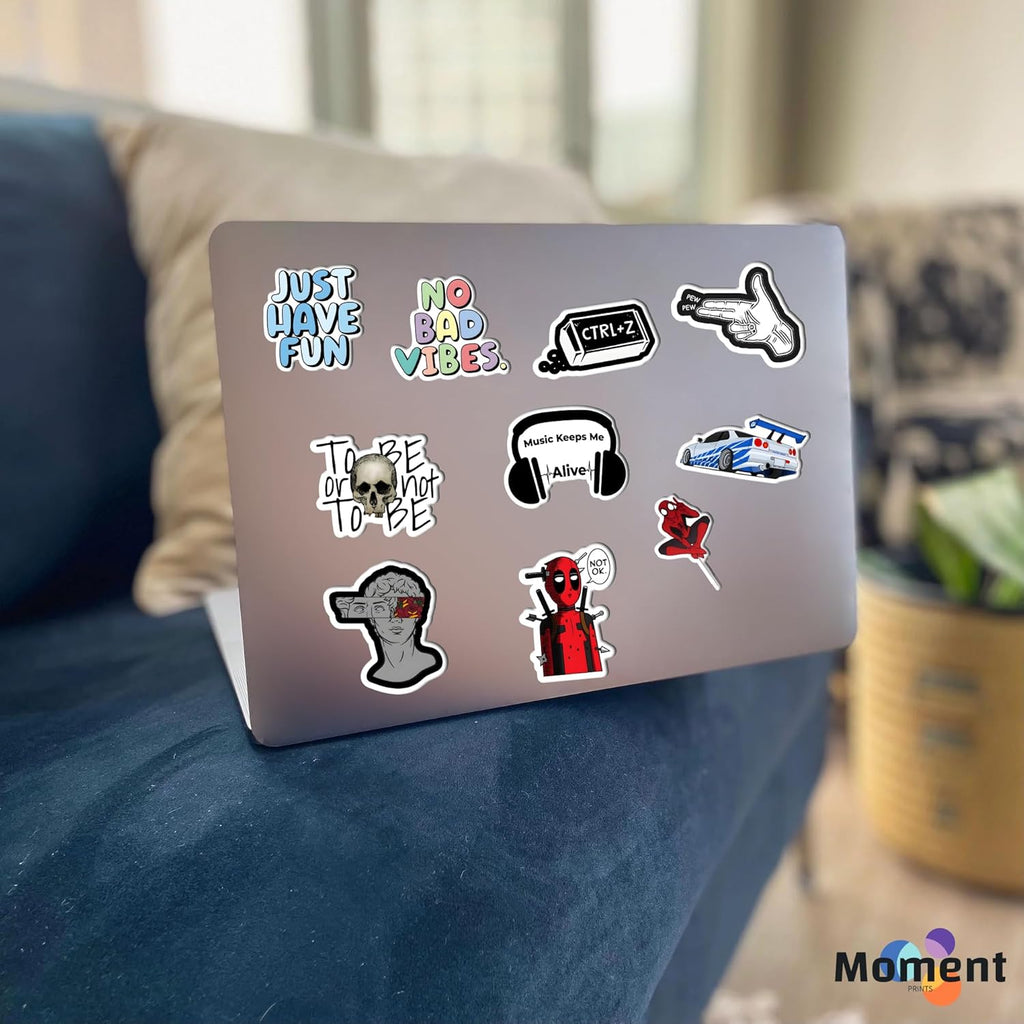 30Pcs Aesthetic Vinyl Stickers - Waterproof for Water Bottles, Laptops, Phones, Scrapbook, Guitars, Journals, and More - Reusable & Self-Adhesive, 210 mm
