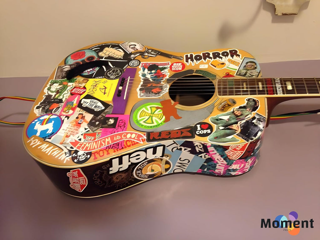 28Pcs Vintage Vinyl Stickers - Waterproof and Residue-Free for Laptops, Journals, Scrapbooks, Water Bottles, Guitars, and More, self-adhesive, 21 cm